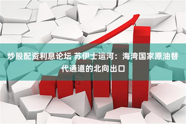 炒股配资利息论坛 苏伊士运河：海湾国家原油替代通道的北向出口
